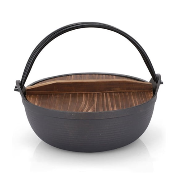 Outdoor Cast Iron Pots with Lid & Glove Camping Cooking Pots Cookware for Fireplaces Cooking BBQ Baking Easy to Use