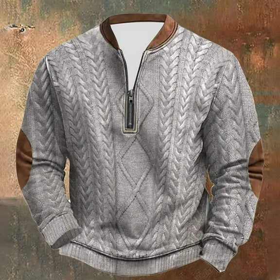 Outdoor Casual Pullover Men Fashion Textured Daily Sweatshirt