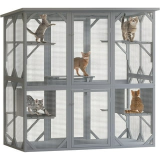 Wooden Outdoor Cat Enclosure