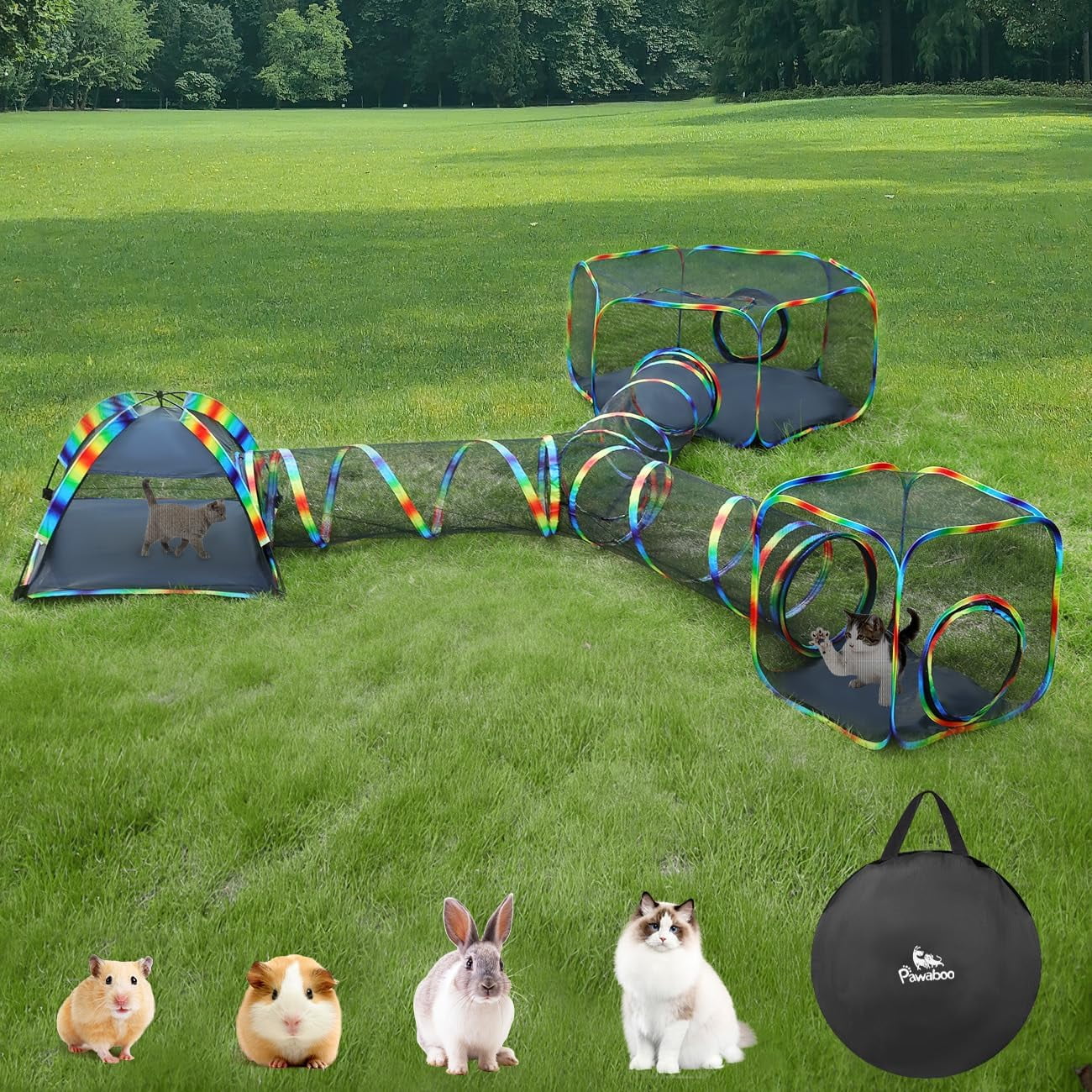 Outdoor Cat Enclosures for Cats Indoor, Patio Portable Mesh Cat Tent ...