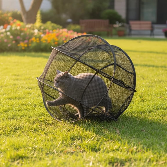 Outdoor Cat Exercise Ball 2.0, Breathable Interactive Rolling Toy for Indoor & Outdoor Play, Durable Lightweight Cat Play Ball for Exercise & Enrichment