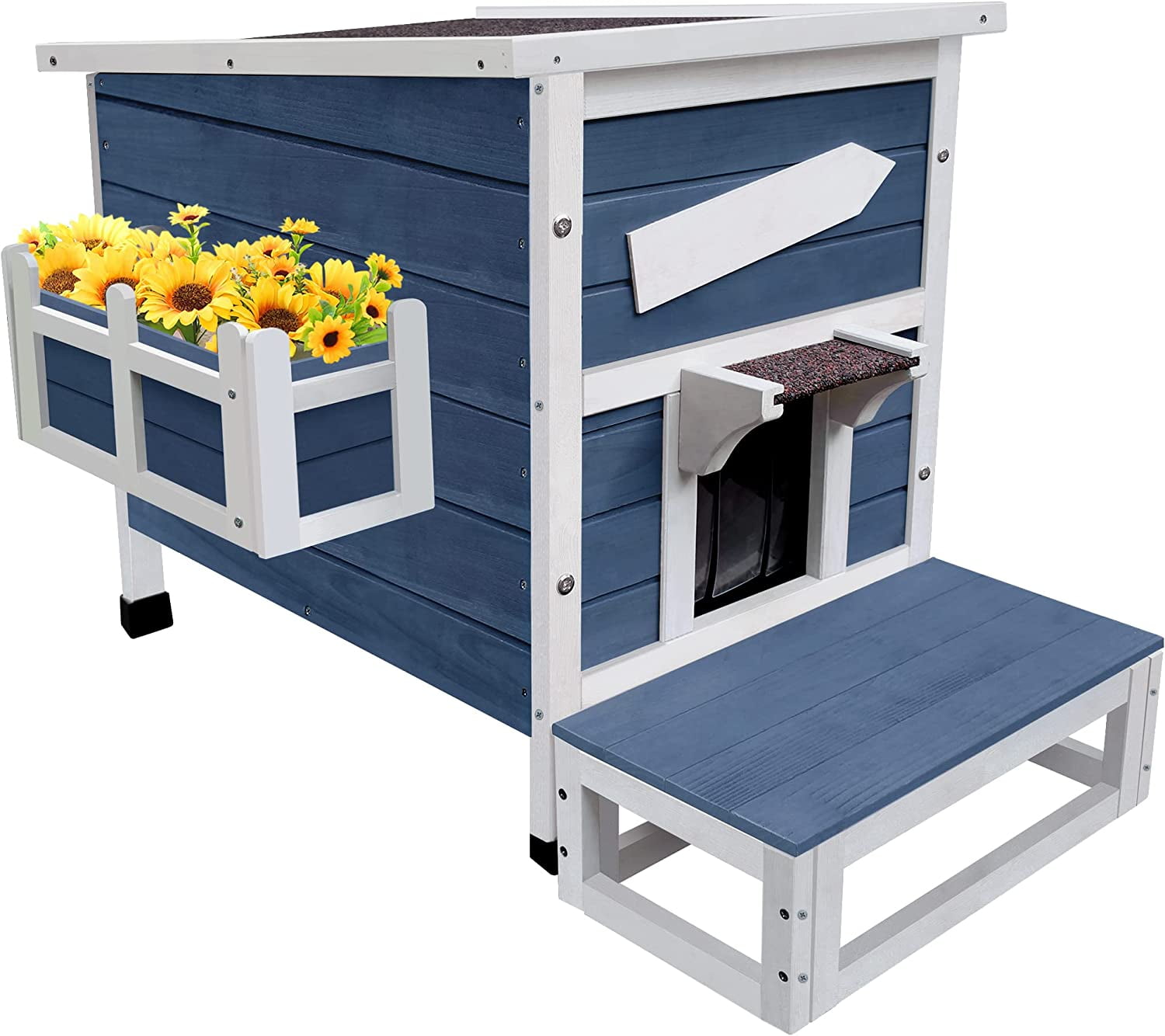 Outdoor Cat House for Outdoor Cats, Large Outside Weatherproof Feral