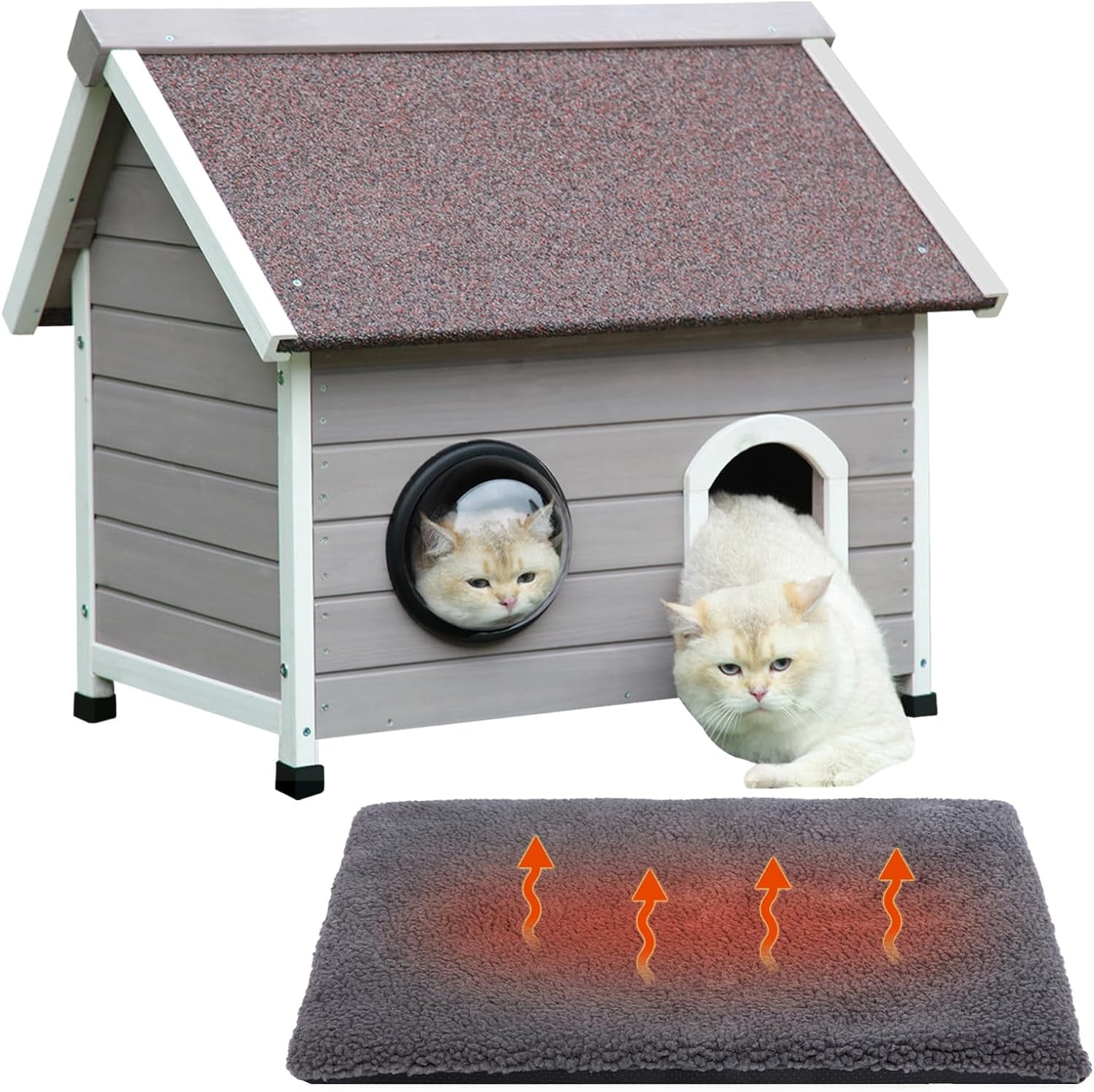 Heated cat house walmart hot sale