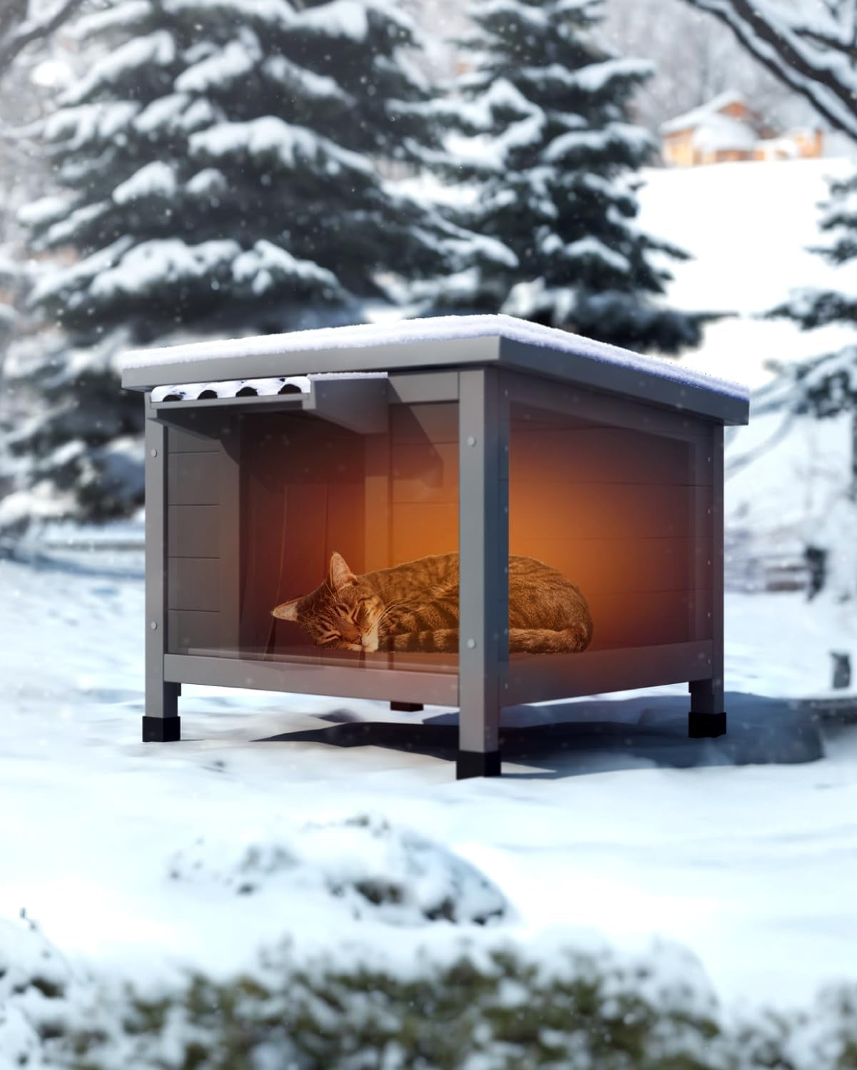 Outdoor Cat House Feral Cat Shelter Waterproof AllRound Foam Insulated