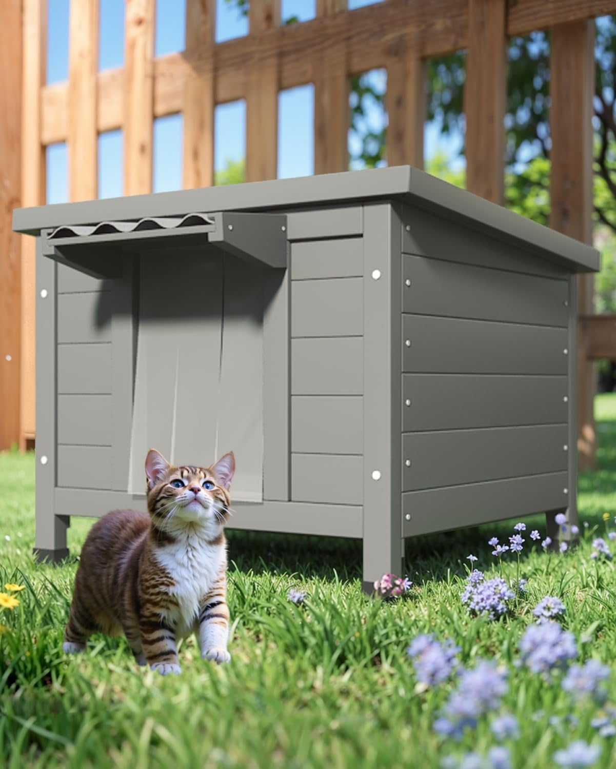 Outdoor Insulated Cat House Weatherproof For