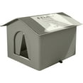 thumbnail image 1 of Outdoor Cat House, Foldable Warm Pet Cave, Rainproof Shelter, Insulated Winter Habitat, Animal Tent, Portable Weatherproof Enclosure, Feline Refuge Station for Feral Cat Puppy Bunny (Gray, M), 1 of 9