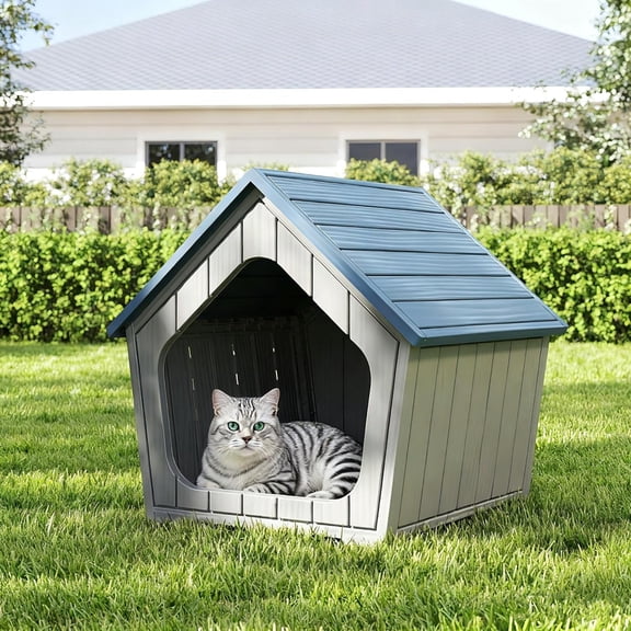 Hemoton Small House Cat Bed Cave Indoor Outdoor Pet House Made with Durable PP Material