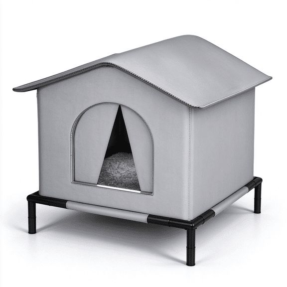 Outdoor Cat House, Waterproof Weatherproof Insulated Foldable Shelter for Feral Cats