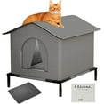 thumbnail image 1 of Outdoor Cat House Weatherproof, Insulated S for Outdoor/Indoor Cats, Warm Shelter with Removable Soft Mat, Easy to Big Bed, 1 of 9