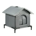 thumbnail image 1 of Outdoor Cat House for Winter, Windproof Weatherproof Shelter with Elevated Feet, Warm Insulated Cat Shelter for Stray & Outdoor Cats in Garden, Patio, Porch, and Garage, 1 of 9