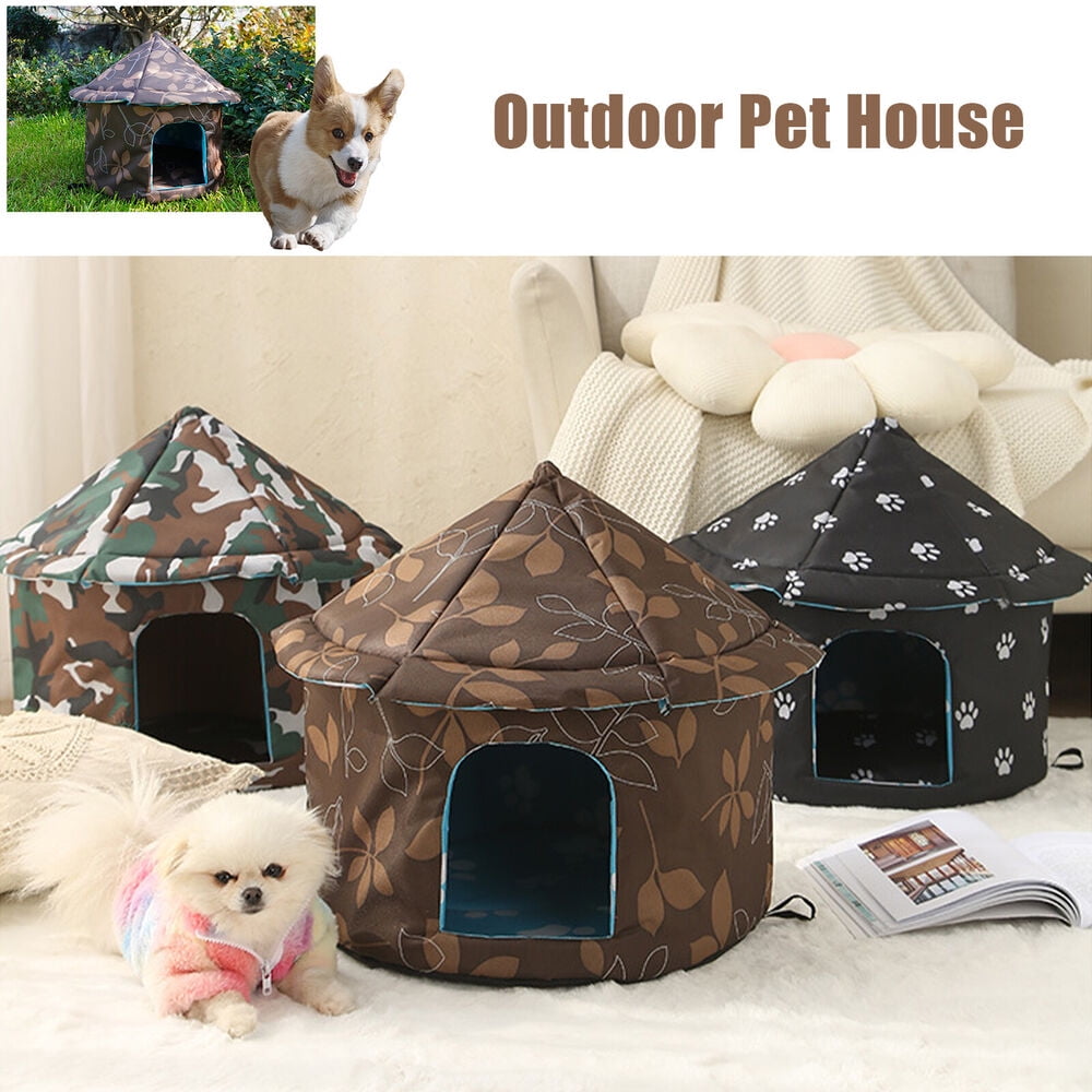 Outdoor Cat House for Feral Cats Small Dogs Stray Kitty Shelter Cat