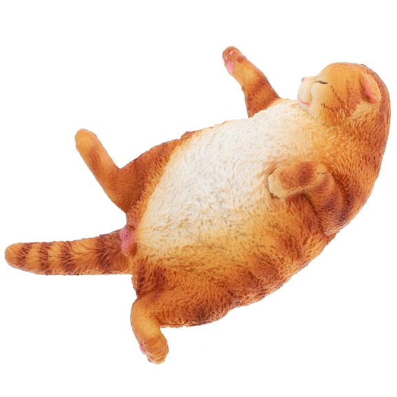 Outdoor Cat Ornament Garden Accessory Statue Cute Decor Desktop Decorate Plastic