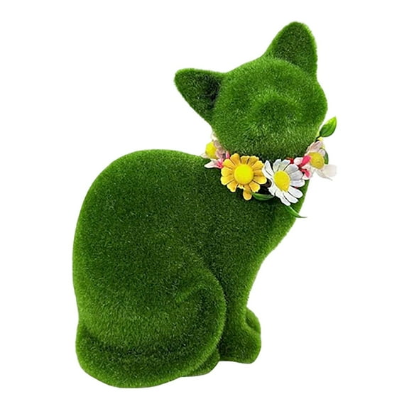 Outdoor Cat Sculpture Elegant Desktop Ornament Resin Art Figurine For Garden Patio Home Modern Yard Statue