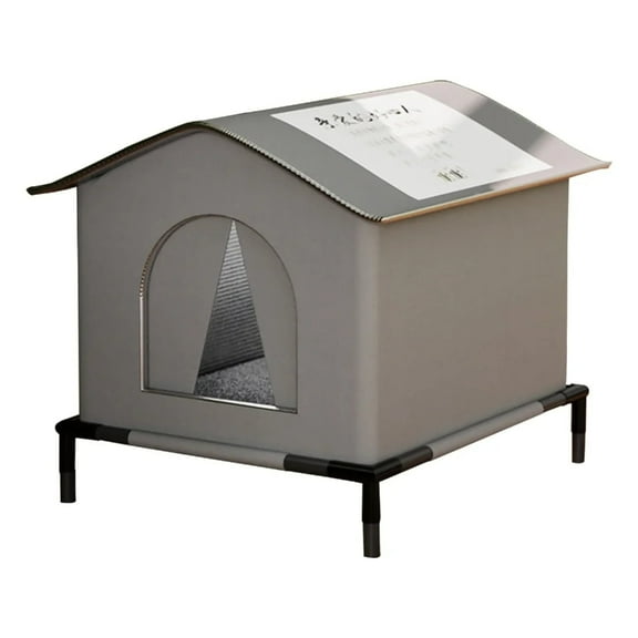 Outdoor Cat Shelter for Strays and Feral Cats, Weatherproof Cold Resistant Pet House with Aluminum Foil Lining, Garden Patio Balcony Use All Seasons