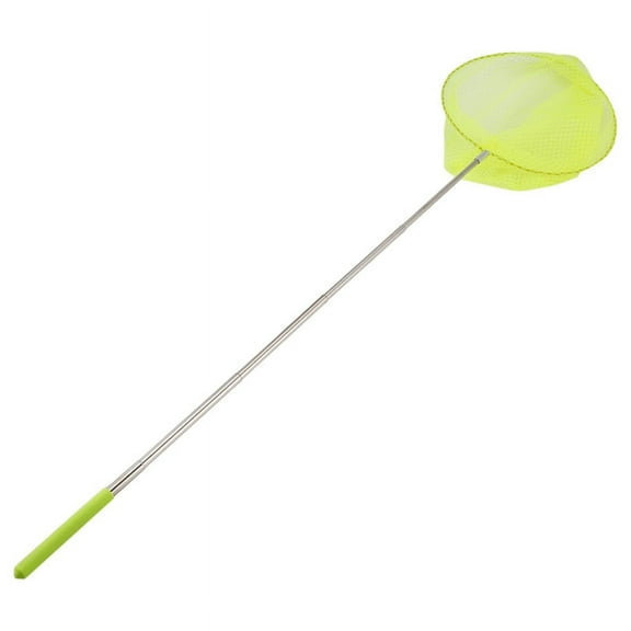 Outdoor Catching Catching Butterfly Net Fishing Net Bag Stainless Steel Telescopic Fishing Net Tool Outdoor Telescopic Portable Catching Catching Net-Yellow