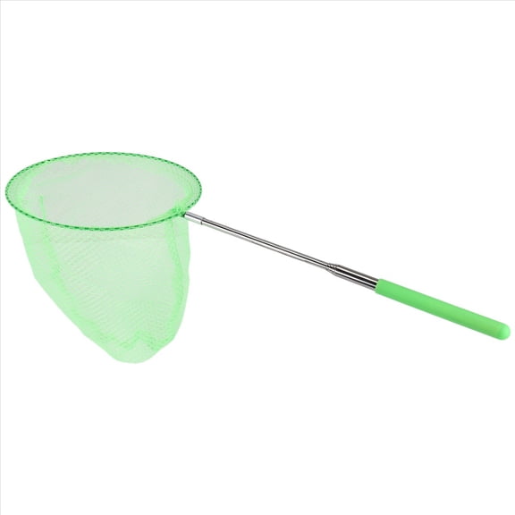 Outdoor Catching Catching Butterfly Net Fishing Net Bag Stainless Steel Telescopic Fishing Net Tool Outdoor Telescopic Portable Catching Catching Net-Green