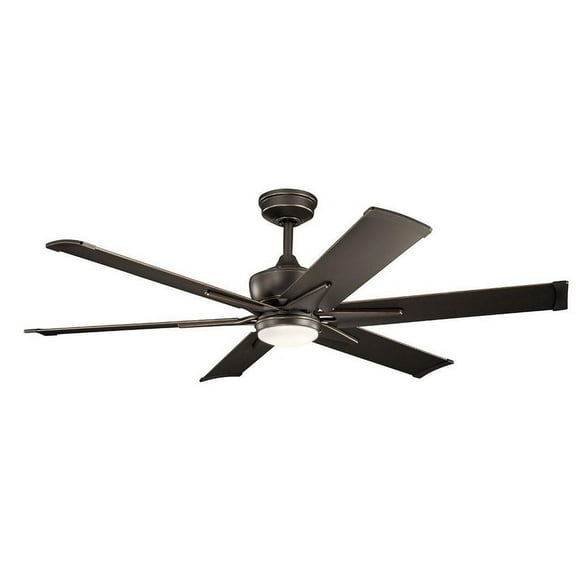 Outdoor Ceiling Fan with Light Kit 16.25 inches Tall By 60 inches Wide-Olde Bronze Finish Bailey Street Home 147-Bel-2268543