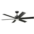 thumbnail image 1 of Outdoor Ceiling Fan with Light Kit 16.25 inches Tall By 60 inches Wide-Satin Black Finish Bailey Street Home 147-Bel-2268542, 1 of 10