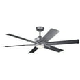 thumbnail image 1 of Outdoor Ceiling Fan with Light Kit 16.25 inches Tall By 60 inches Wide-Weathered Steel Finish Bailey Street Home 147-Bel-2268541, 1 of 10