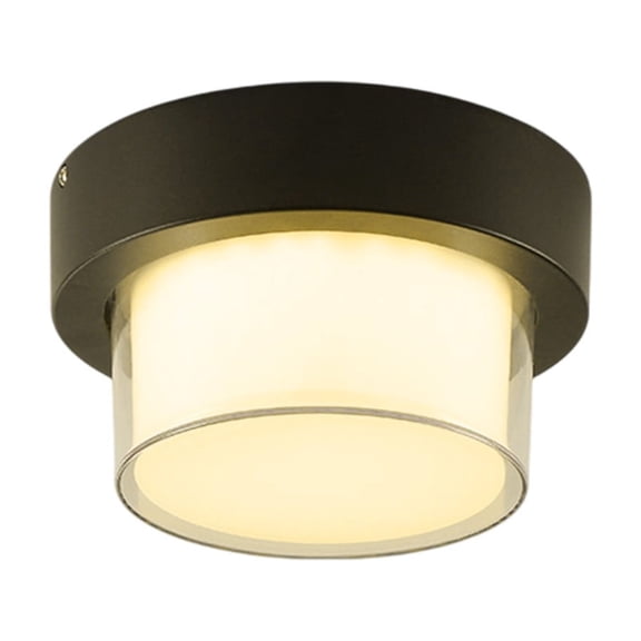 Outdoor Ceiling Light, Waterproof Wall Light, Modern Iron Pendant Light for Terrace Balcony Hallway Courtyard, Easy Installation Durable Black Finish