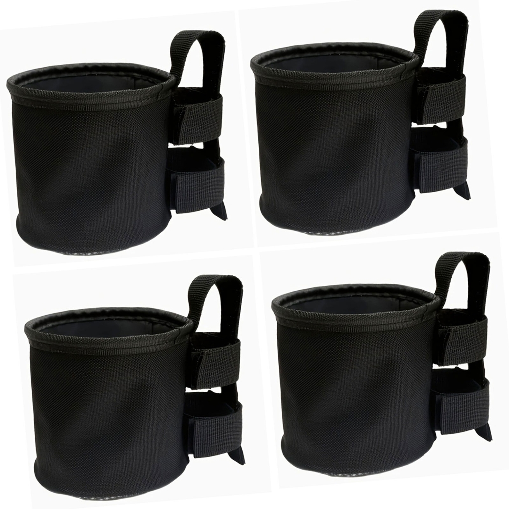 Outdoor Chair Arm Beverage , Water Flask Sleeve, Two Strap Nylon , Camp Ready Cup , Compact Travel