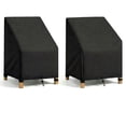 thumbnail image 1 of Seralis Outdoor Chair Covers 35"x35"x31" Black Patio Chair Cover 420D Heavy Duty Waterproof 2 Pack, 1 of 11