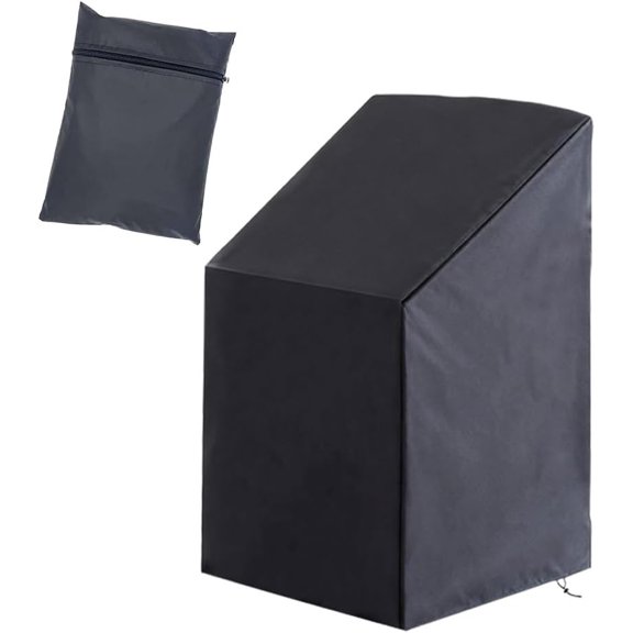 Outdoor Chair Covers Waterproof, Heavy-Duty Oxford with Secure Drawstring, All-Weather Protection for Patio Furniture Stacking Chairs Universal Fit