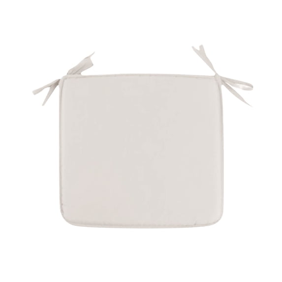 Outdoor Chair Cushion Pad with Straps - Non-Slip, Washable at 30°C, Soft Sponge Core for All-Day Comfort on Patio Chairs, Polyester Fabric Beige