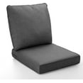 thumbnail image 1 of Outdoor Chair Cushion Set, Thickened 24 x 24 x 5 Inch Patio Furniture Cushions, Waterproof & Fade Resistant Outdoor Seat Cushions with Ties for Chair Sofa Couch (Dark Gray), 1 of 18