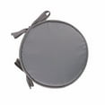 thumbnail image 1 of Outdoor Chair Cushion with Ties Cozival Round Outdoor Chair Cushion with Tie Straps (2-Pack) - Thick Sponge Seat Pad for Patio Stools & Sofa - Comfortable Garden & Balcony Mat - Easy Secure Fit, Grey, 1 of 9