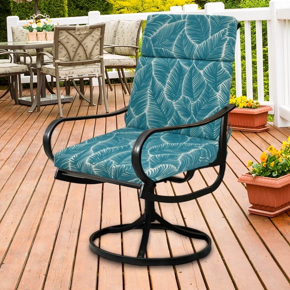 Outdoor Chair Cushion, Waterproof UV Resistant Seat and Back Cushion for Patio Garden Furniture, 17.7x42.1x2.0 Inch