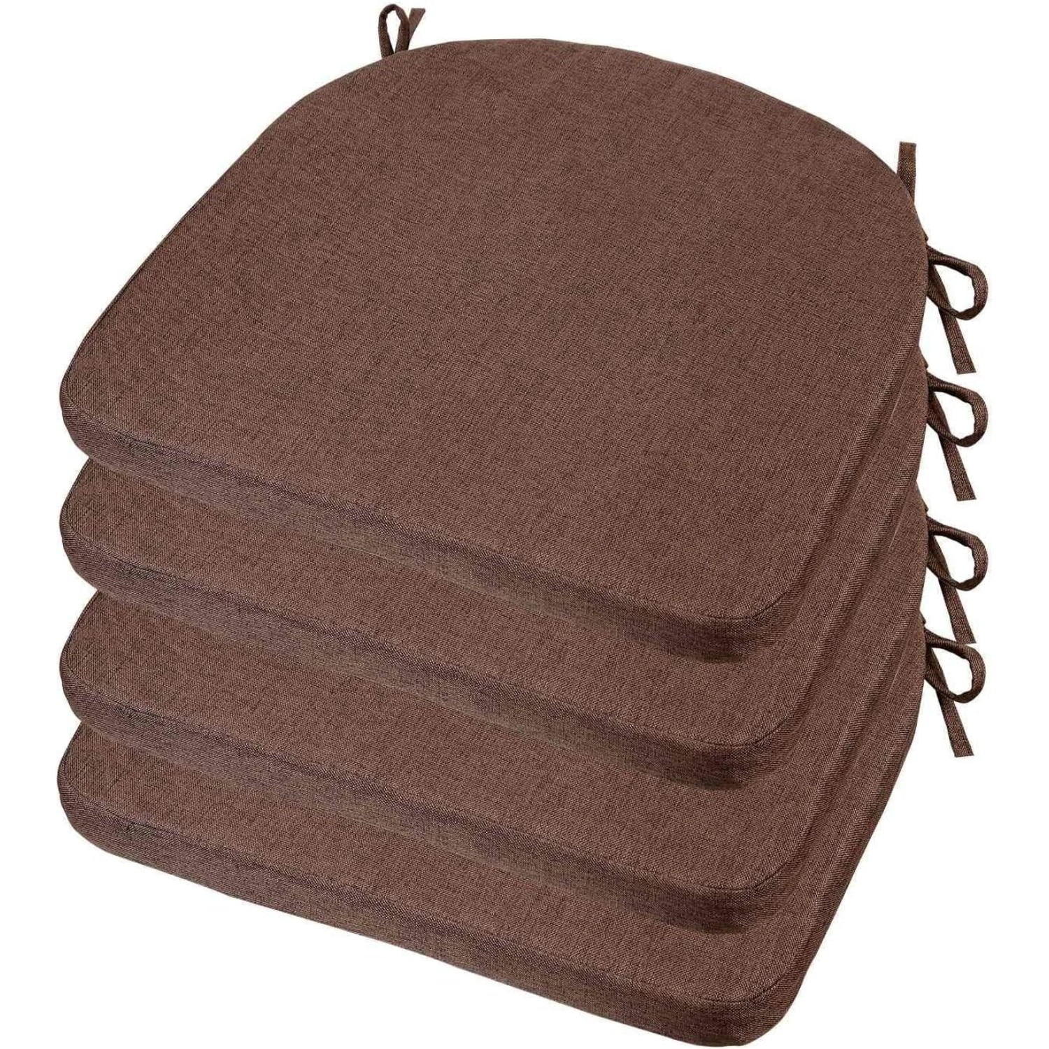 Outdoor Chair Cushions, 17" x 17" x 2" Patio Chair Cushions for Outdoor Furniture, Indoor Dining Seat Chair Pads with Ties, for Patio, Garden, Living Room