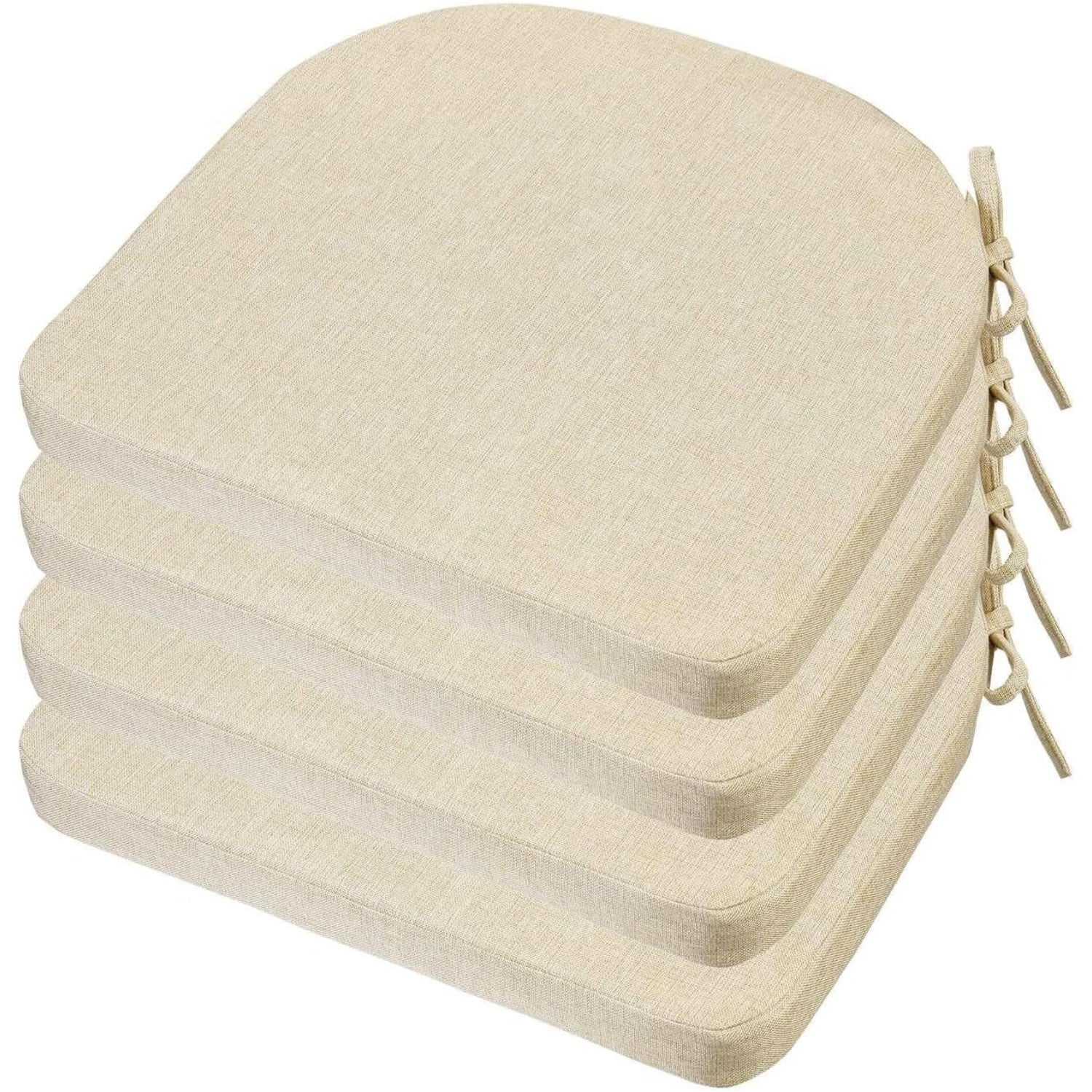 Outdoor Chair Cushions, 17" x 17" x 2" Patio Chair Cushions for Outdoor Furniture, Indoor Dining Seat Chair Pads with Ties, for Patio, Garden, Living Room