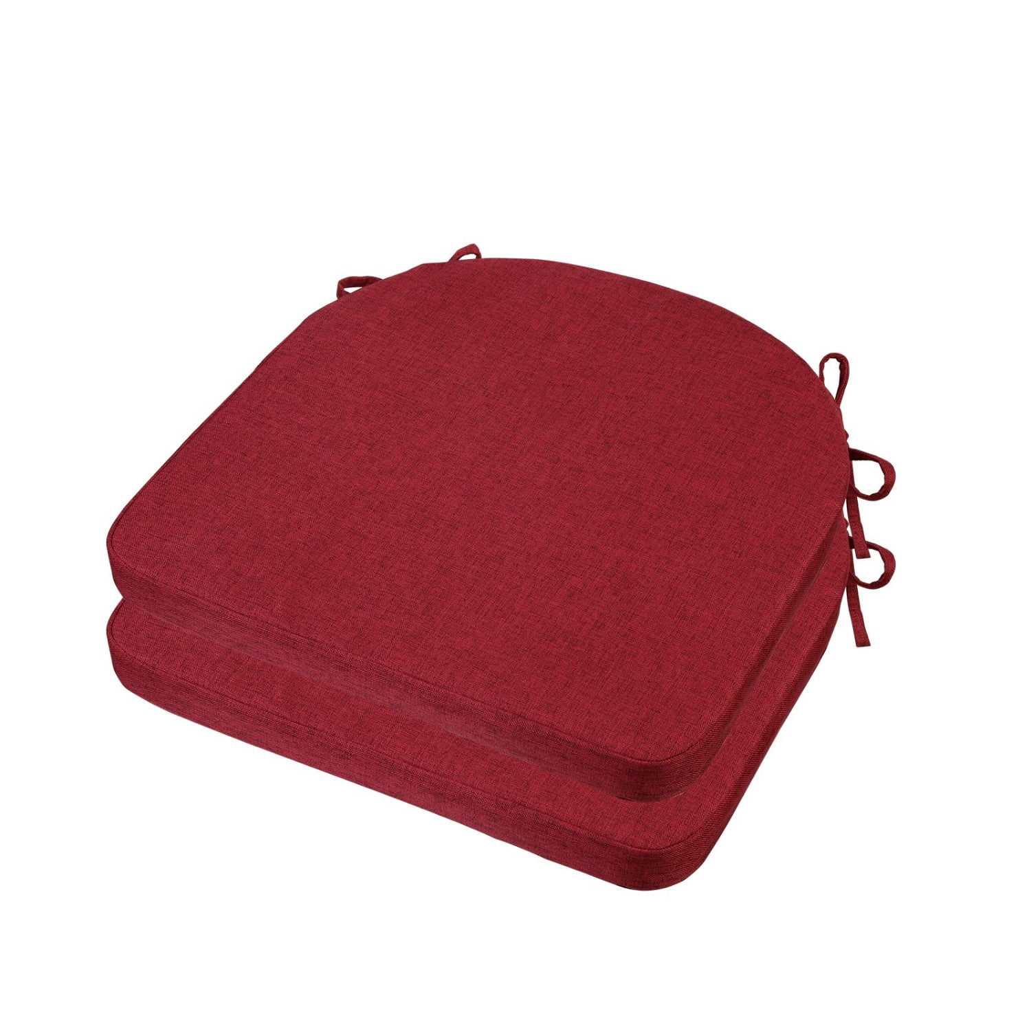 Outdoor Chair Cushions, 17" x 17" x 2" Patio Chair Cushions for Outdoor Furniture, Indoor Dining Seat Chair Pads with Ties, for Patio, Garden, Living Room