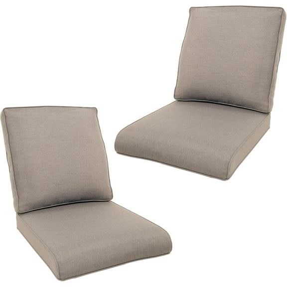 Outdoor Chair Cushions- 22 X 25 Inch High Density Sponge Patio Cushions Deep Seat Patio Furniture Cushions for Chair Sofa Couch-Grey/4 Piece