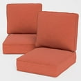 thumbnail image 1 of Outdoor Chair Cushions, 24" x 23" High-Density Foam Deep Seat Patio Cushions with Olefin Fabric & Removable Zipper Cover, Outdoor Furniture Replacement Cushions Set of 2 for Chair Sofa Couch - Red, 1 of 18