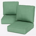 thumbnail image 1 of Outdoor Chair Cushions, 24" x 23" High-Density Foam Deep Seat Patio Cushions with Olefin Fabric & Removable Zipper Cover, Outdoor Furniture Replacement Cushions Set of 2 for Chair Sofa Couch - Green, 1 of 9