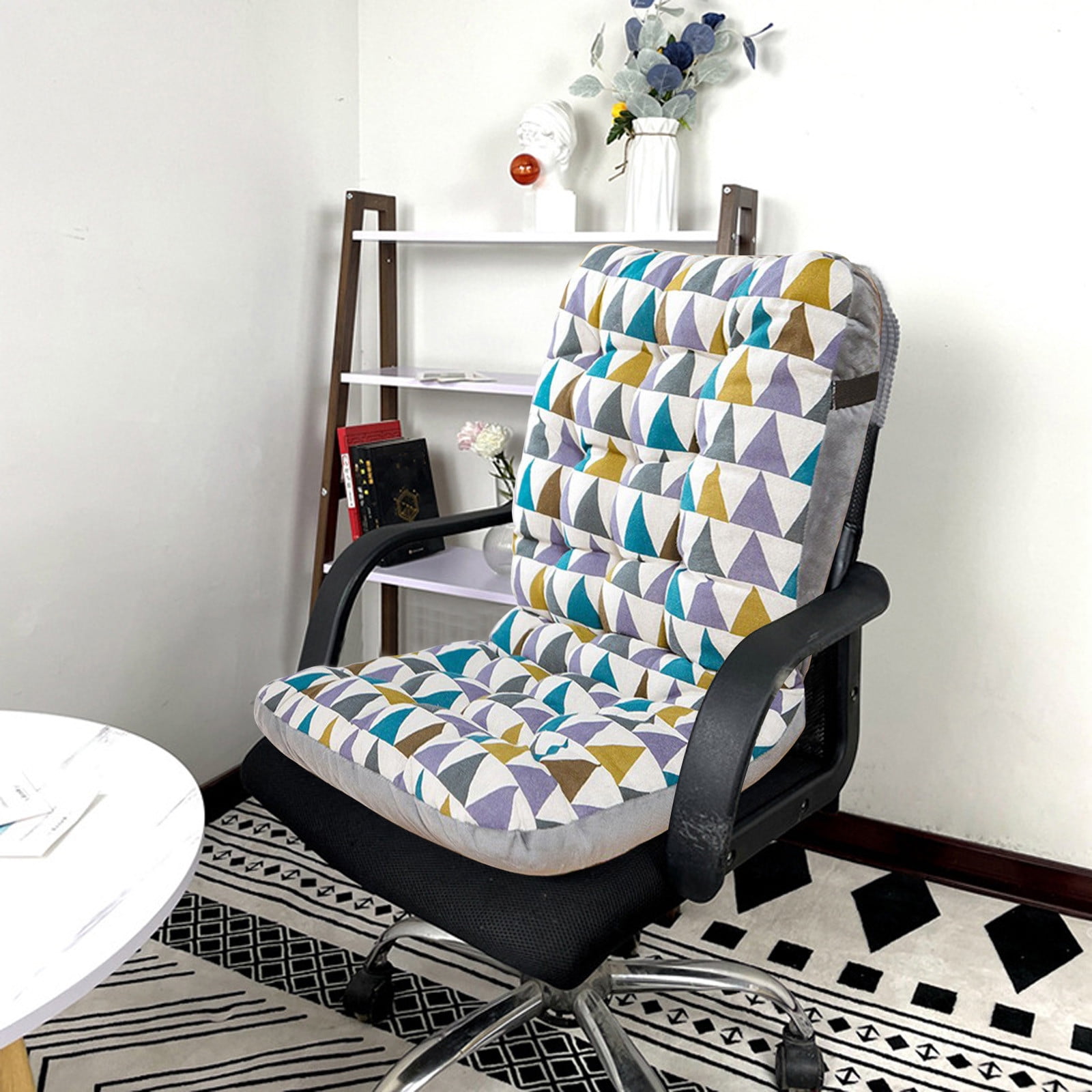 Outdoor Chair Cushions, Bohemian Rocking Chair Cushion with Ties, Weather-Proof, Rain-Proof, Fade Resistant Patio Cushion for Chair, Sofa, And Couch