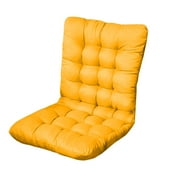 Outdoor Chair Cushions - Durable Textured Cotton Floor Seat for Meditation and Patio Relaxation Earthy Yellow
