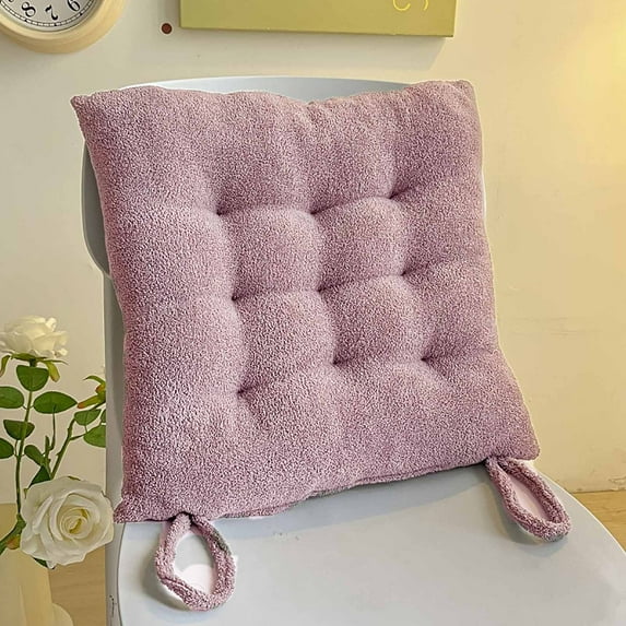 Outdoor Chair Cushions,Floor Cushion Seating,AZXY 15.75x15.75in Thicken Velvet Chair Cushions for Dining Chairs,Meditation Seat Cushion for Outside Patio Furniture,Purple
