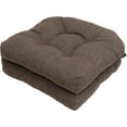 thumbnail image 1 of Outdoor Chair Cushions, Outdoor Cushions, Patio Chair Cushions, Indoor Full-Length Ties for Non-Slip Support, Premium Comfortable Thick Fiber, Set of 2 (Brown, 17x17 Inch), 1 of 14