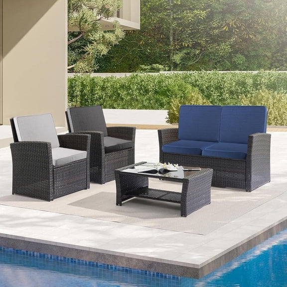 Outdoor Chair Cushions: Pillow Back: 24x20x4 inch, Seat: 24x24x4 inch