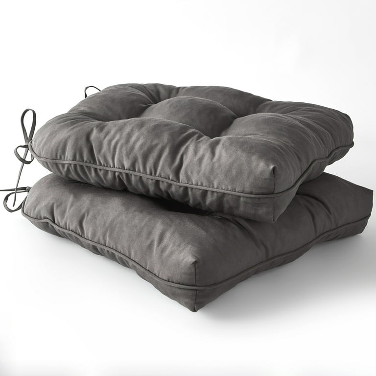 Outdoor Chair Cushions Set of 2 19 x 19 Square Patio Cushions Patio Chairs Seat Pads Water Resistant Patio Chair Cushions with Ties for Non Slip