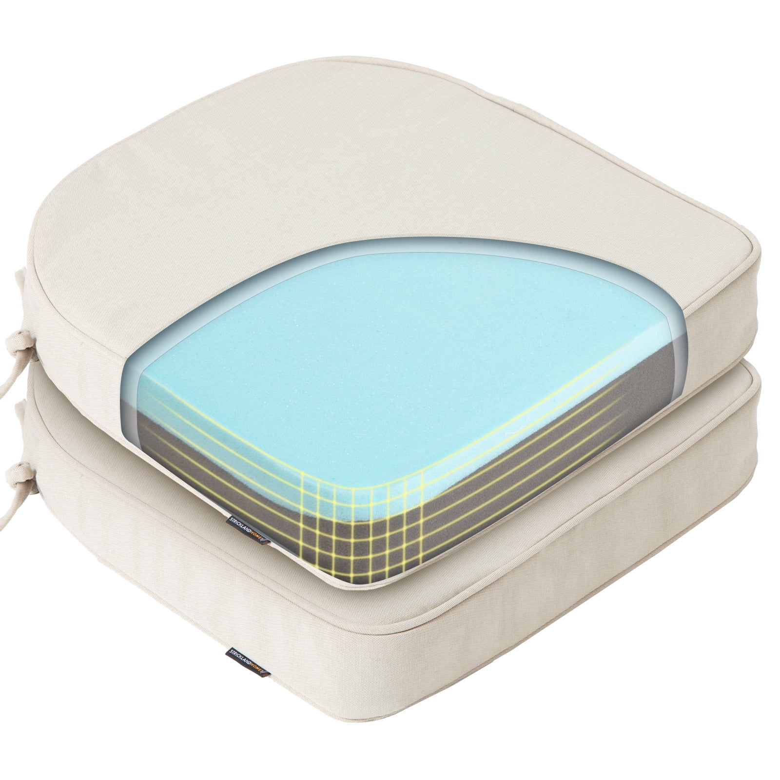 Outdoor Chair Cushions Set of 2, Memory Foam Patio Chair Cushions with