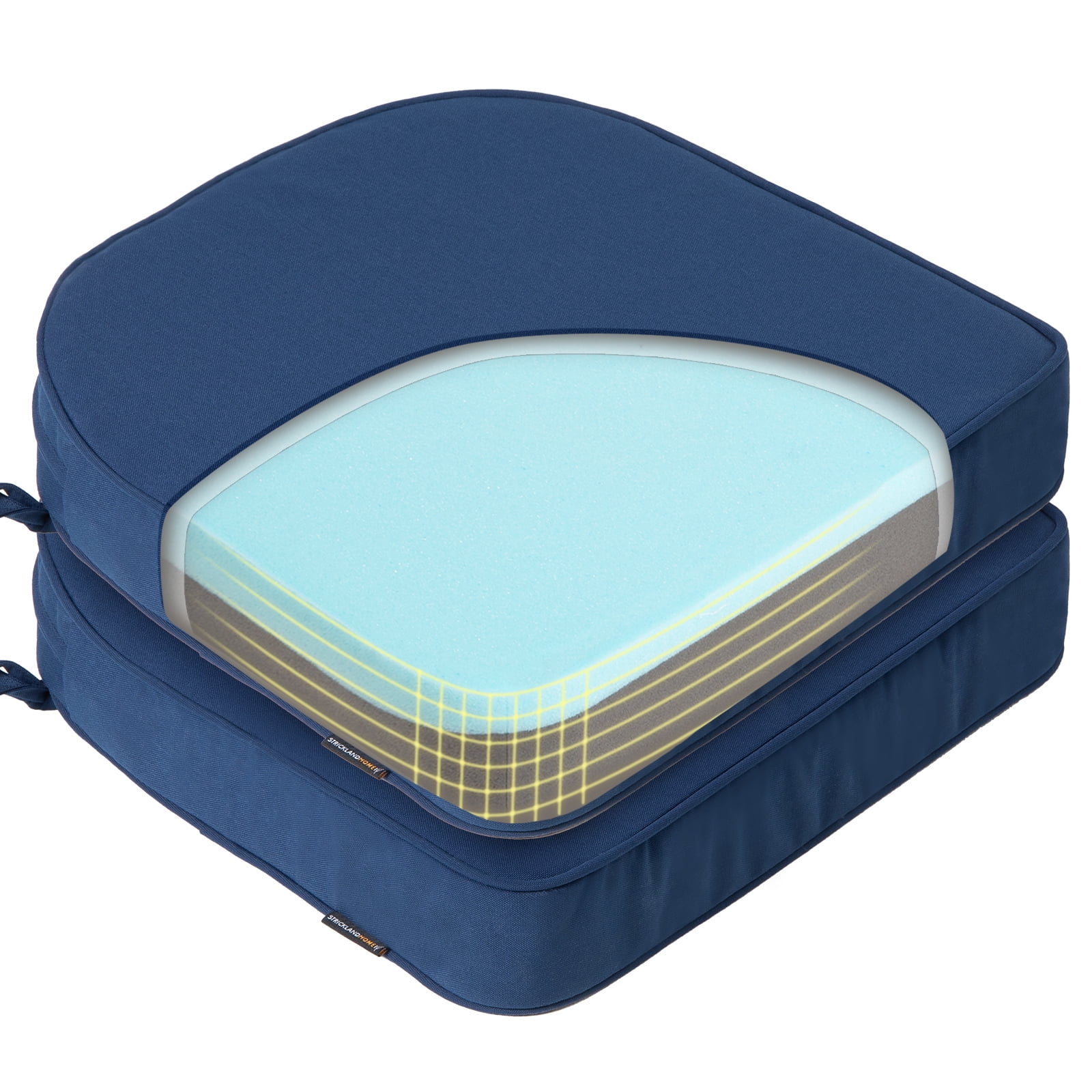 Outdoor Chair Cushions Set of 2, Memory Foam Patio Chair Cushions with