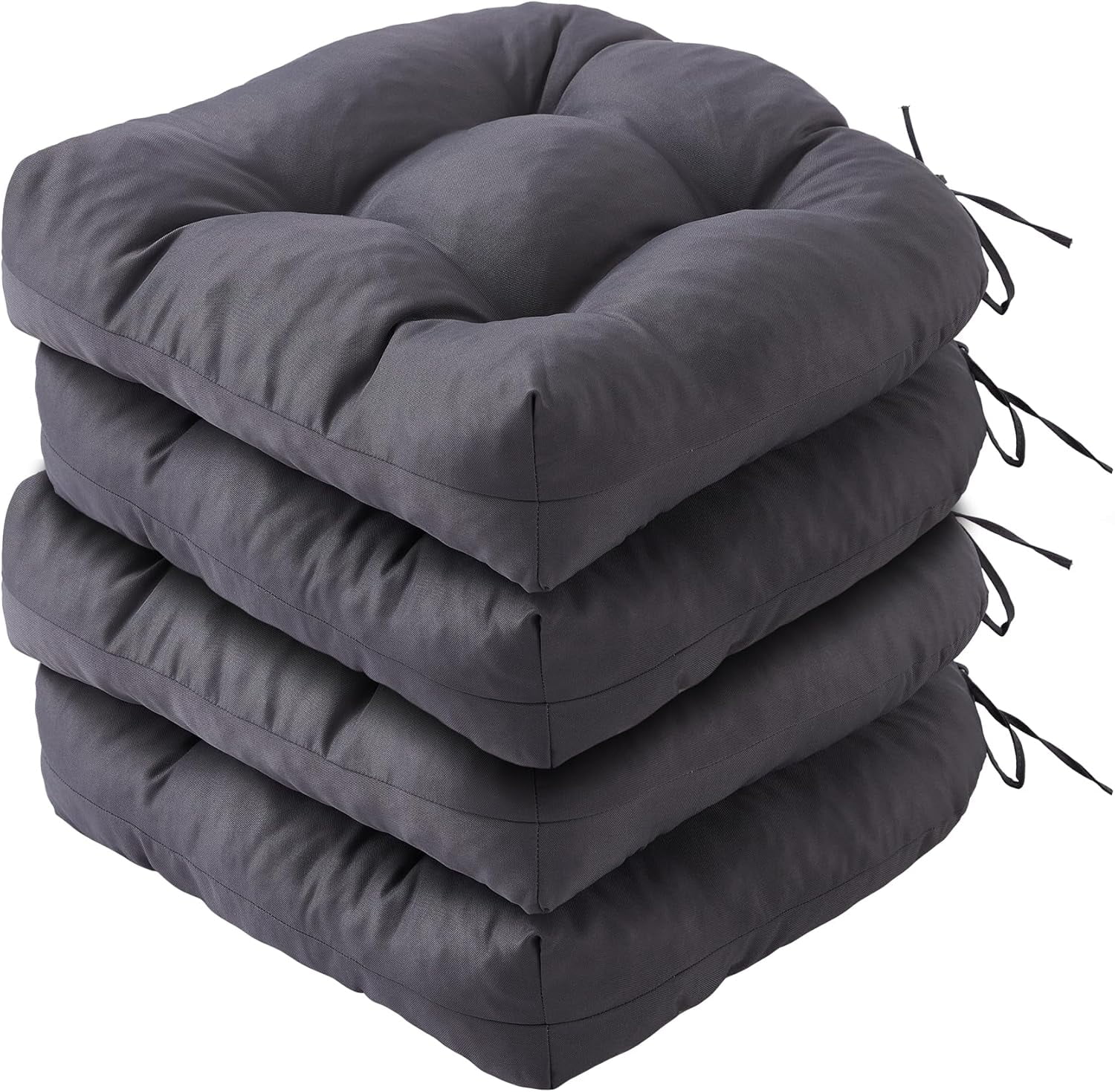 Outdoor Chair Cushions Set of 2, Patio Chair Cushions with Ties, 17x17 ...