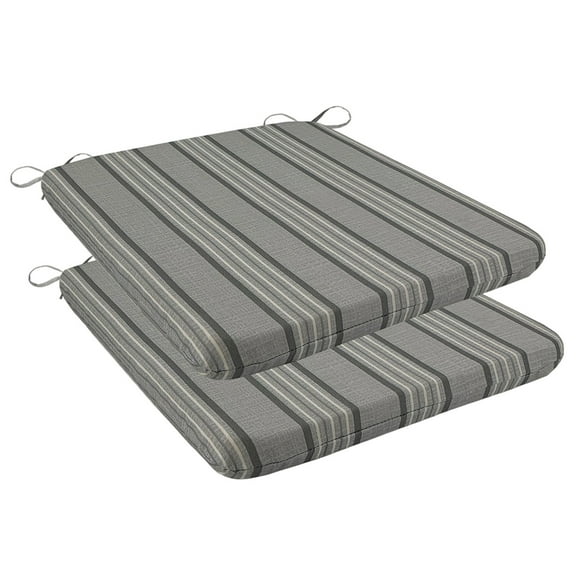 Outdoor Chair Cushions Set of 2, Water Resistant Patio Seat Cushions with Ties 20x18.5x1.6 Inch, Fade Resistant Slipcovers for Garden Patio Furniture Wicker Chairs Bench