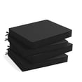 thumbnail image 1 of Outdoor Chair Cushions Set of 4, Waterproof & Fade Resistant Seat Cushion for Patio Furniture - 18.5 x 16 x 2 Inch Chair Pads with Ties and Hidden Zipper, Black, 1 of 9