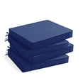 thumbnail image 1 of Outdoor Chair Cushions Set of 4, Waterproof & Fade Resistant Seat Cushion for Patio Furniture - 18.5 x 16 x 2 Inch Chair Pads with Ties and Hidden Zipper, Navy Blue, 1 of 9