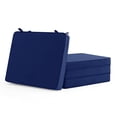 thumbnail image 1 of Outdoor Chair Cushions Set of 4, Waterproof & Fade Resistant Seat Cushion for Patio Furniture - 18.5 x 16 x 2 Inch Chair Pads with Ties and Hidden Zipper, Navy Blue, 1 of 9